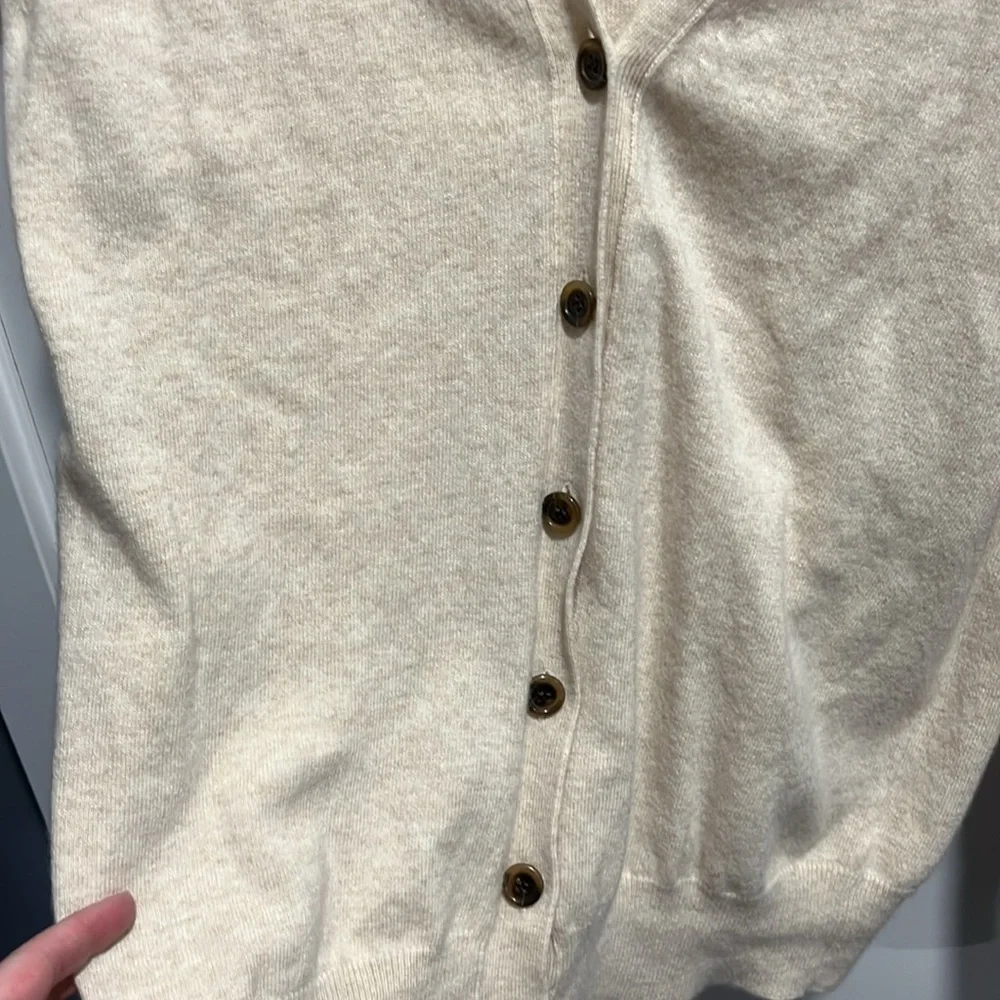 J Crew Oatmeal Wool Cashmere Blend Oversized Cardigan